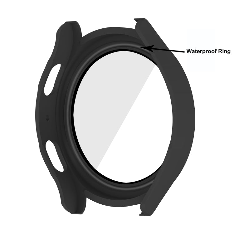 For Samsung Galaxy Watch5 / Watch4  44mm PC + Tempered Glass Film Waterproof Watch Case