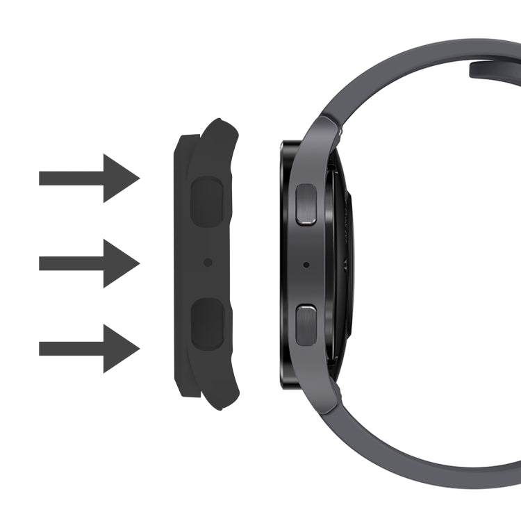For Samsung Galaxy Watch5 / Watch4  44mm PC + Tempered Glass Film Waterproof Watch Case
