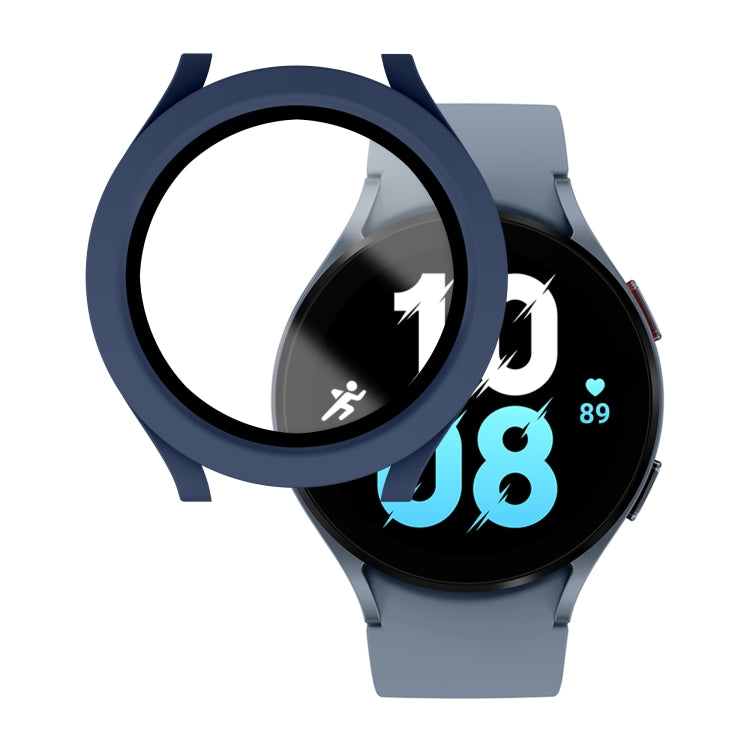 For Samsung Galaxy Watch5 / Watch4  44mm PC + Tempered Glass Film Waterproof Watch Case