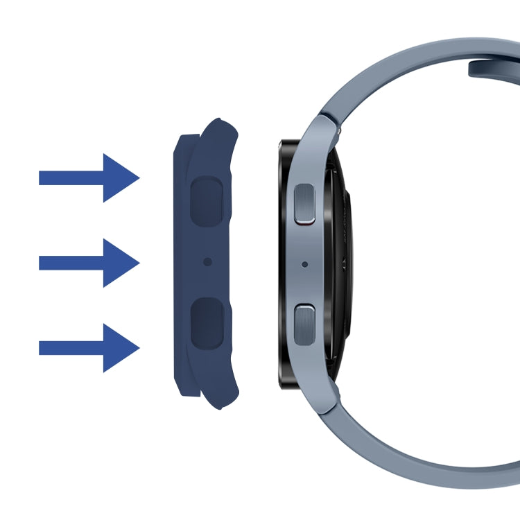 For Samsung Galaxy Watch5 / Watch4  44mm PC + Tempered Glass Film Waterproof Watch Case