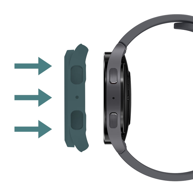 For Samsung Galaxy Watch5 / Watch4  44mm PC + Tempered Glass Film Waterproof Watch Case