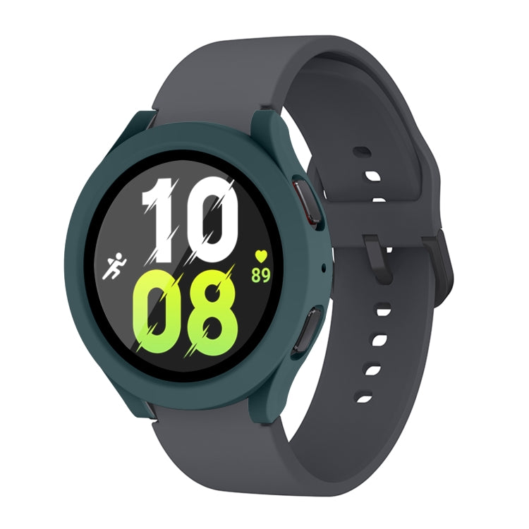 For Samsung Galaxy Watch5 / Watch4  44mm PC + Tempered Glass Film Waterproof Watch Case