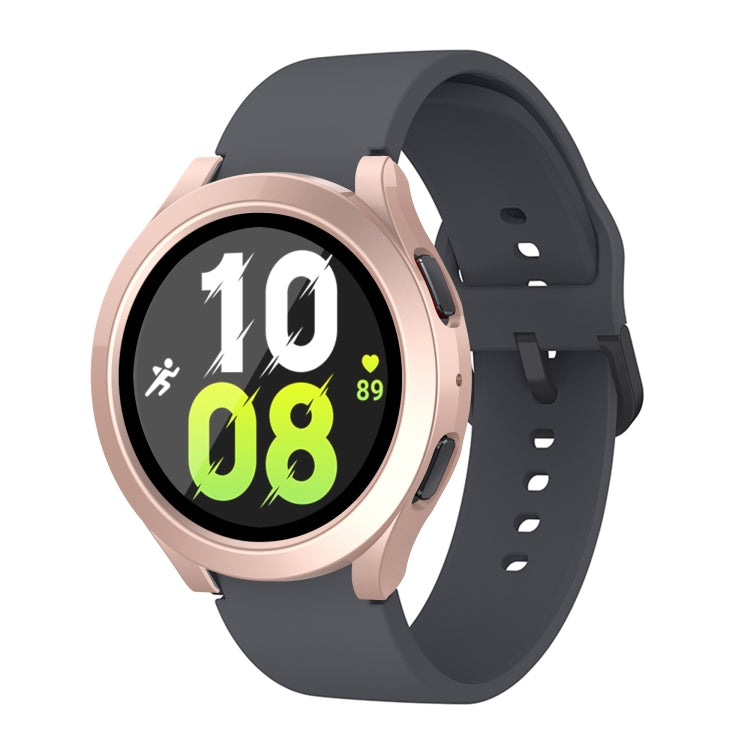 For Samsung Galaxy Watch5 / Watch4  40mm PC + Tempered Glass Film Waterproof Watch Case