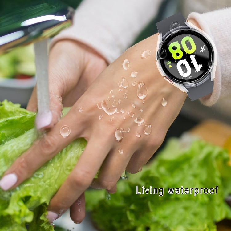 For Samsung Galaxy Watch5 / Watch4  40mm PC + Tempered Glass Film Waterproof Watch Case