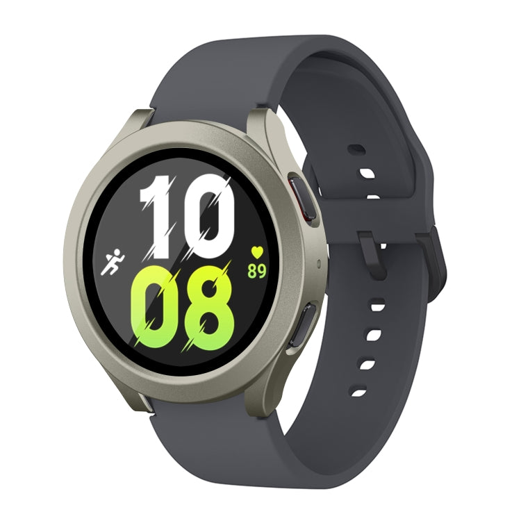 For Samsung Galaxy Watch5 / Watch4  40mm PC + Tempered Glass Film Waterproof Watch Case