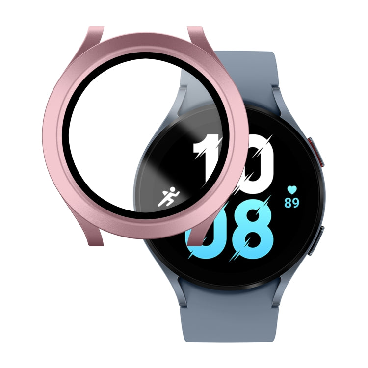 For Samsung Galaxy Watch5 / Watch4  40mm PC + Tempered Glass Film Waterproof Watch Case
