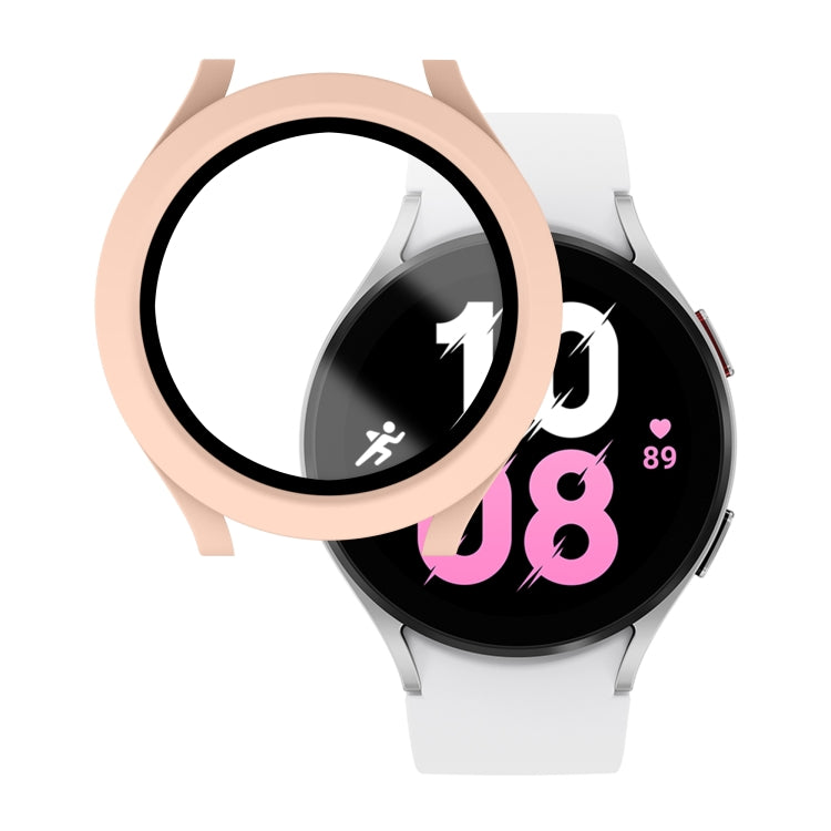 For Samsung Galaxy Watch5 / Watch4  40mm PC + Tempered Glass Film Waterproof Watch Case