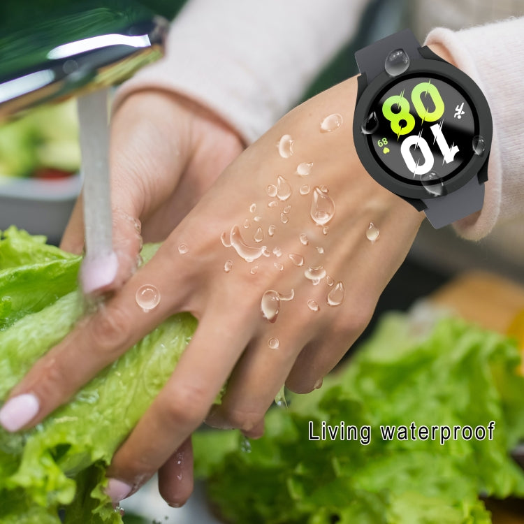 For Samsung Galaxy Watch5 / Watch4  40mm PC + Tempered Glass Film Waterproof Watch Case