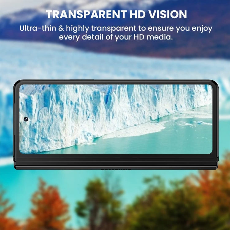 For Samsung Galaxy Z Fold3 5G 2pcs Full Glue Full Screen Tempered Glass Film with 2pcs Lens Protector