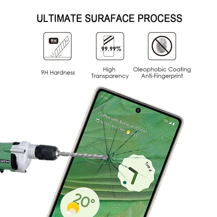 For Google Pixel 7 25pcs Full Glue Full Cover Screen Protector Tempered Glass Film