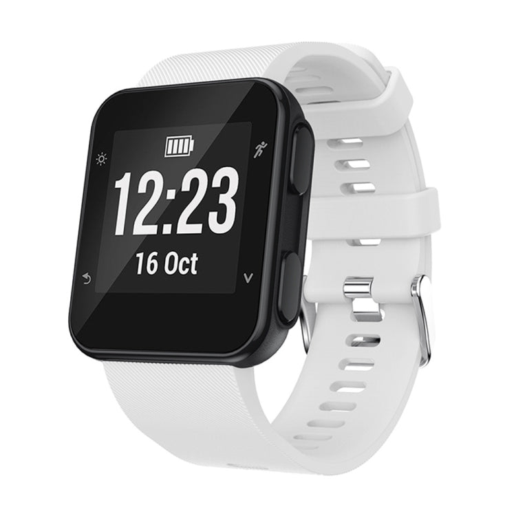 For Garmin Forerunner 35 2pcs Silicone Sport Watch Band with 2pcs Tempered Glass Film