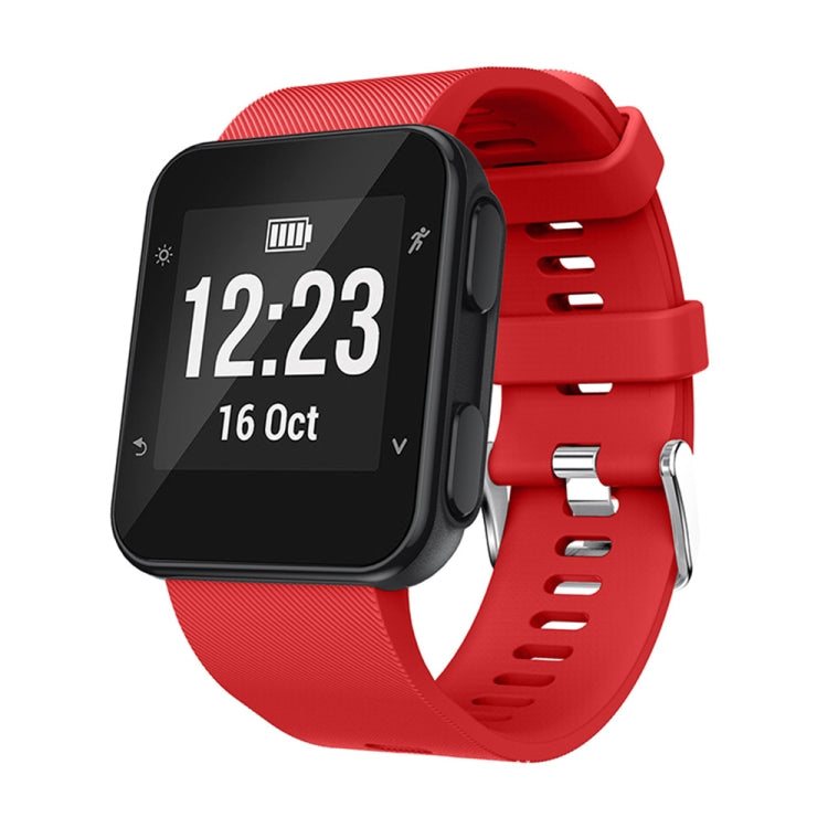 For Garmin Forerunner 35 2pcs Silicone Sport Watch Band with 2pcs Tempered Glass Film