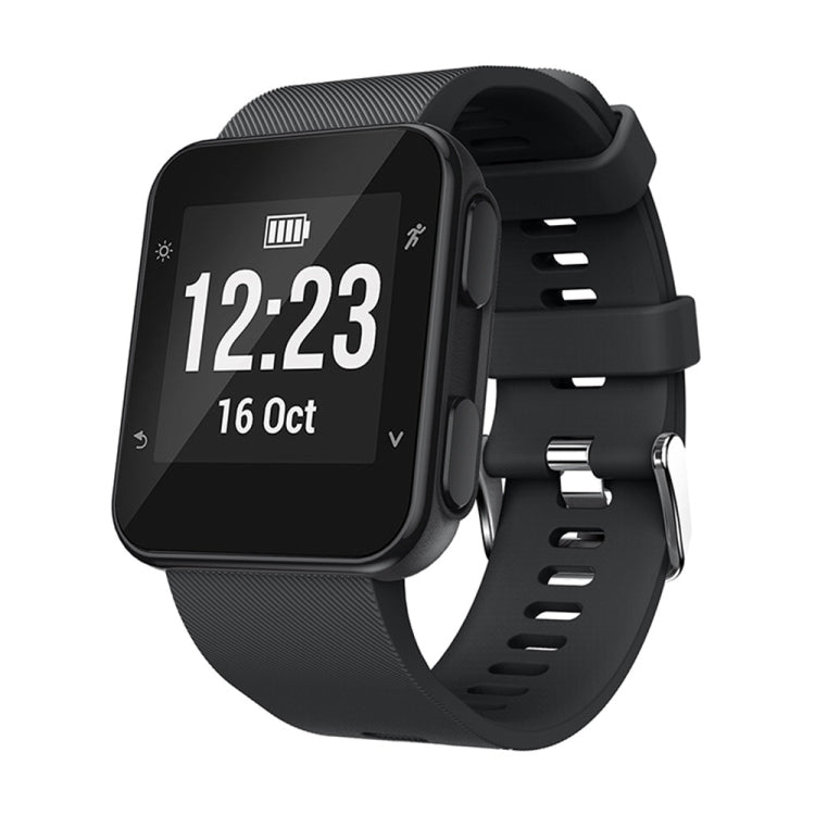 For Garmin Forerunner 35 2pcs Silicone Sport Watch Band with 2pcs Tempered Glass Film
