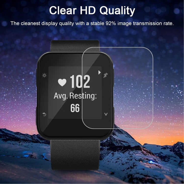 For Garmin Forerunner 35 2pcs Silicone Sport Watch Band with 2pcs Tempered Glass Film