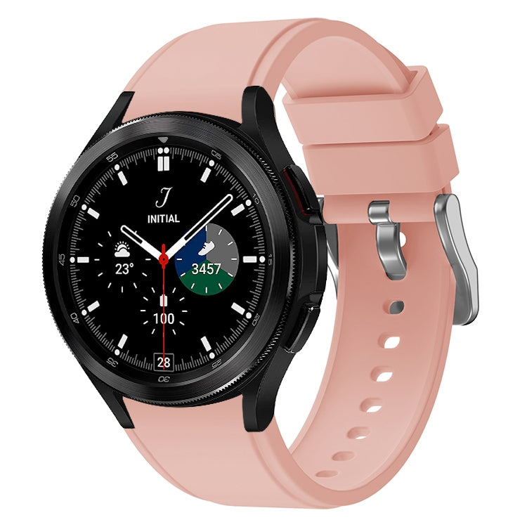 For Samsung Galaxy Watch4 Classic 46mm 2pcs Silicone Watch Band with 2pcs Tempered Glass Film