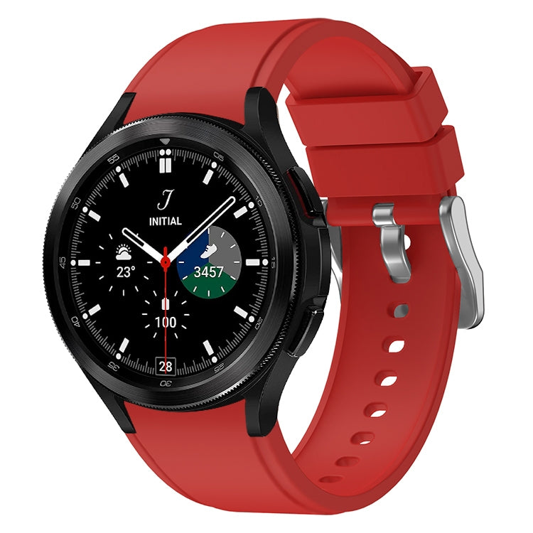 For Samsung Galaxy Watch4 Classic 46mm 2pcs Silicone Watch Band with 2pcs Tempered Glass Film