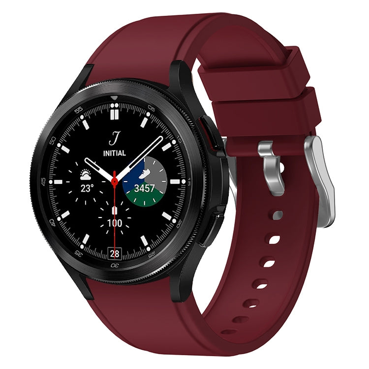 For Samsung Galaxy Watch4 Classic 46mm 2pcs Silicone Watch Band with 2pcs Tempered Glass Film
