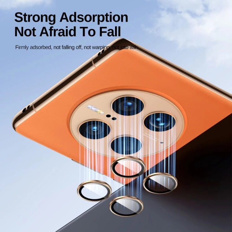 For Huawei Mate 50 Pro 2pcs 3D Edge Glue Tempered Glass Full Film with 2pcs Lens Film Set