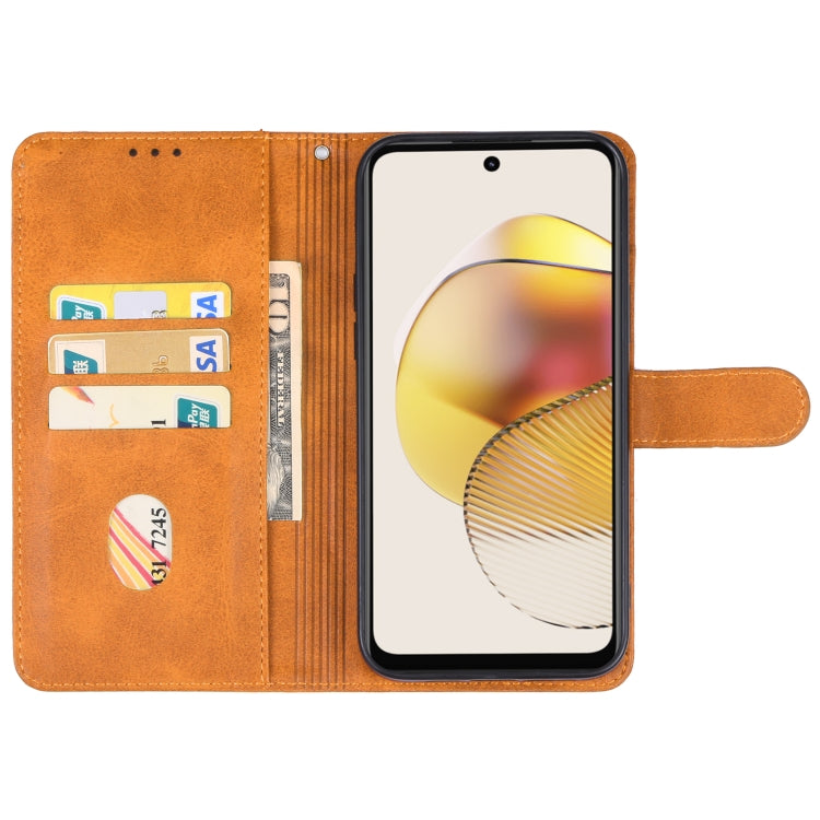 For Motorola Moto G73 Leather Phone Case