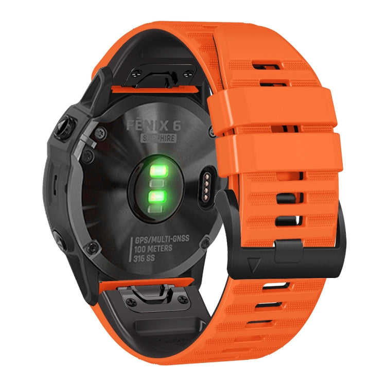 For Garmin Fenix 7X / 6X / 5X 26mm Two-Color Silicone Watch Band