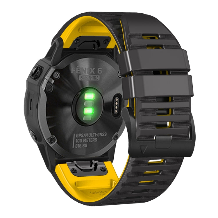 For Garmin Fenix 7X / 6X / 5X 26mm Two-Color Silicone Watch Band