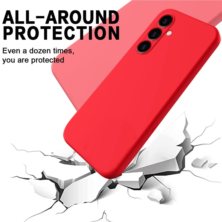 For Samsung Galaxy S24 FE 5G Solid Color Liquid Silicone Dropproof Full Coverage Phone Case