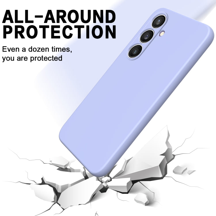 For Samsung Galaxy S24 FE 5G Solid Color Liquid Silicone Dropproof Full Coverage Phone Case