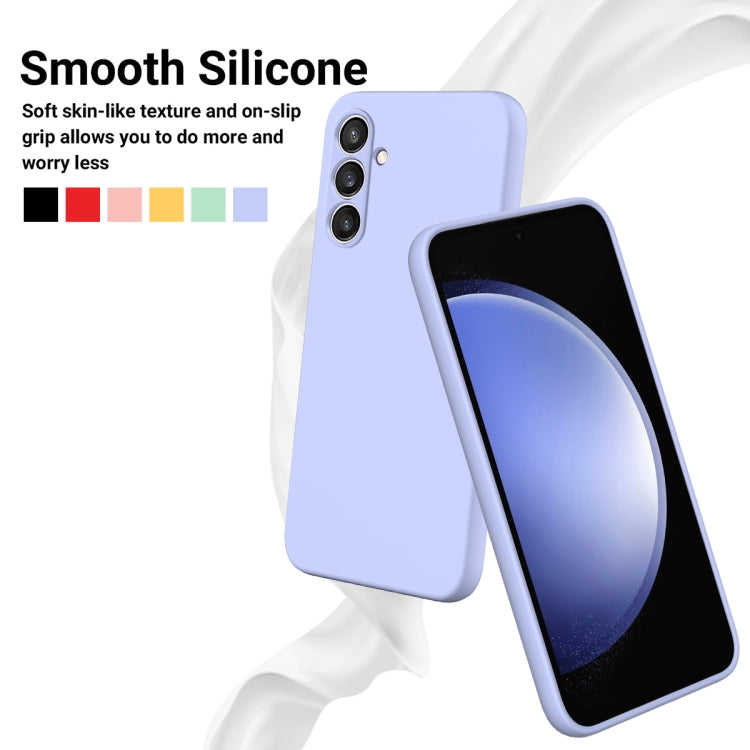 For Samsung Galaxy S24 FE 5G Solid Color Liquid Silicone Dropproof Full Coverage Phone Case