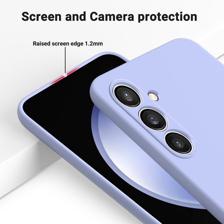 For Samsung Galaxy S24 FE 5G Solid Color Liquid Silicone Dropproof Full Coverage Phone Case