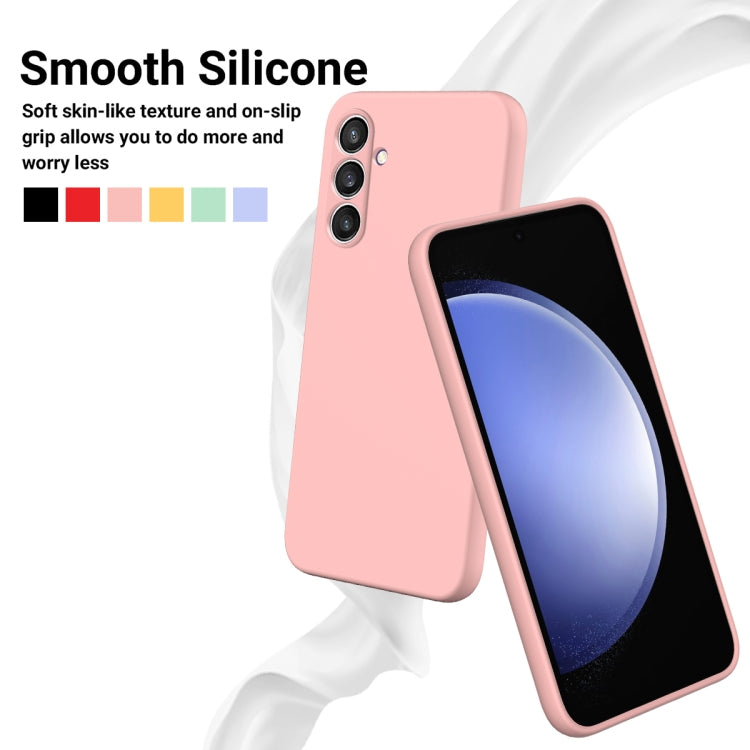 For Samsung Galaxy S24 FE 5G Solid Color Liquid Silicone Dropproof Full Coverage Phone Case