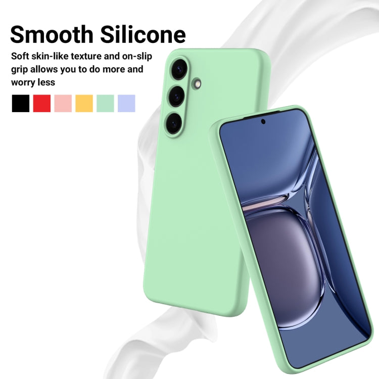 For Samsung Galaxy S25 5G Solid Color Liquid Silicone Dropproof Full Coverage Phone Case