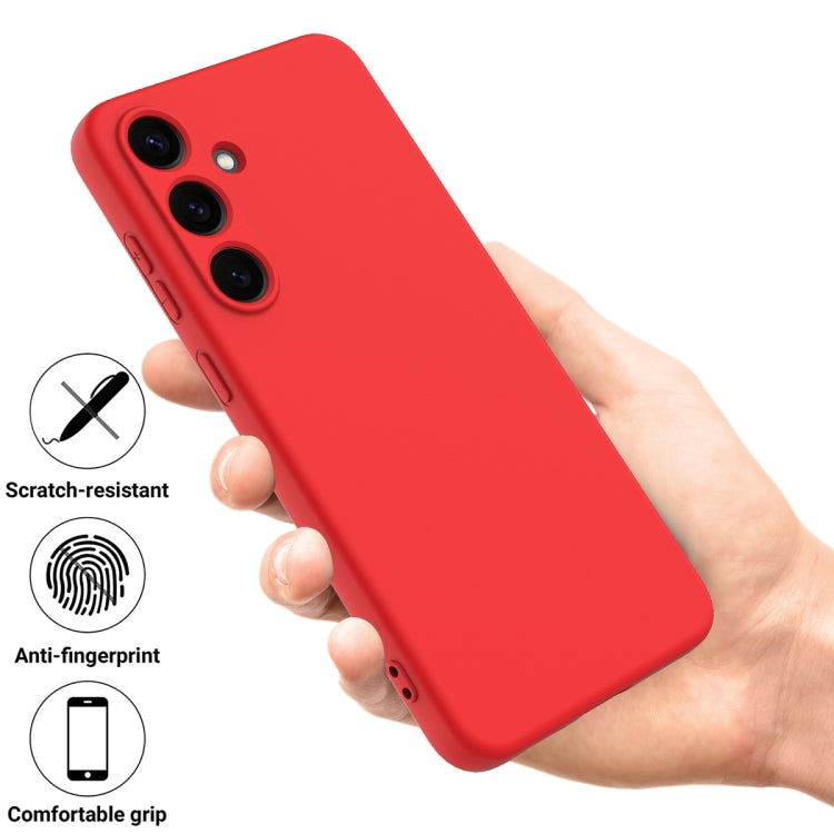 For Samsung Galaxy S25 5G Solid Color Liquid Silicone Dropproof Full Coverage Phone Case