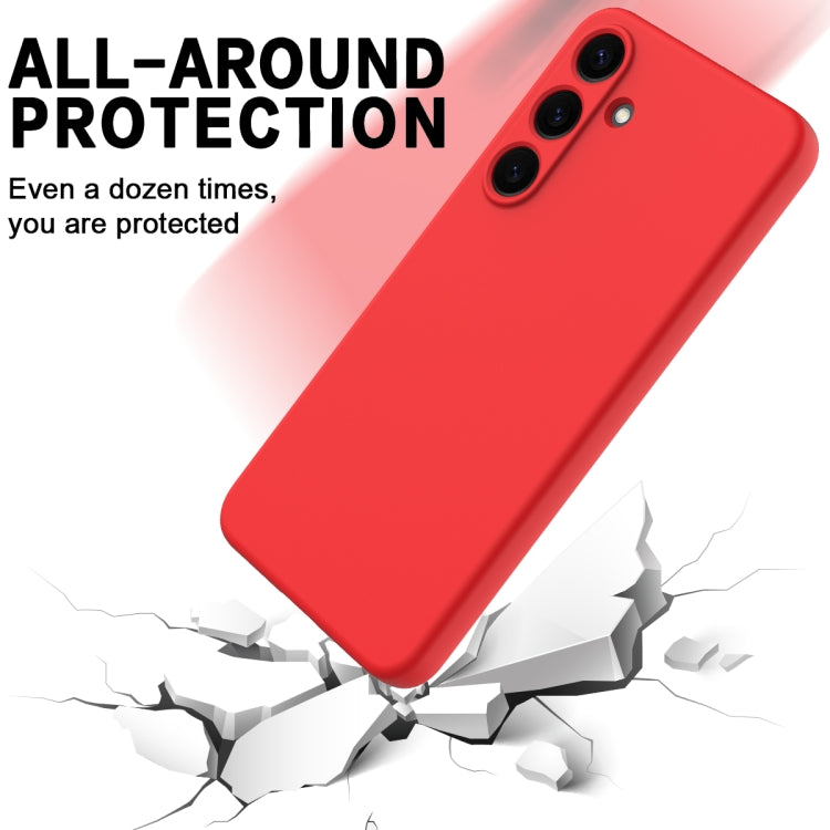 For Samsung Galaxy S25 5G Solid Color Liquid Silicone Dropproof Full Coverage Phone Case