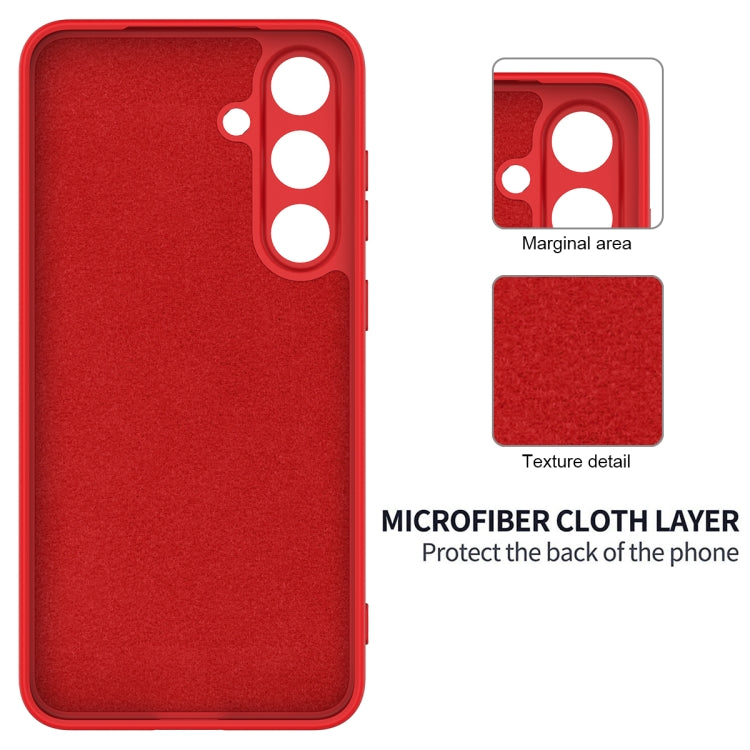For Samsung Galaxy S25 5G Solid Color Liquid Silicone Dropproof Full Coverage Phone Case