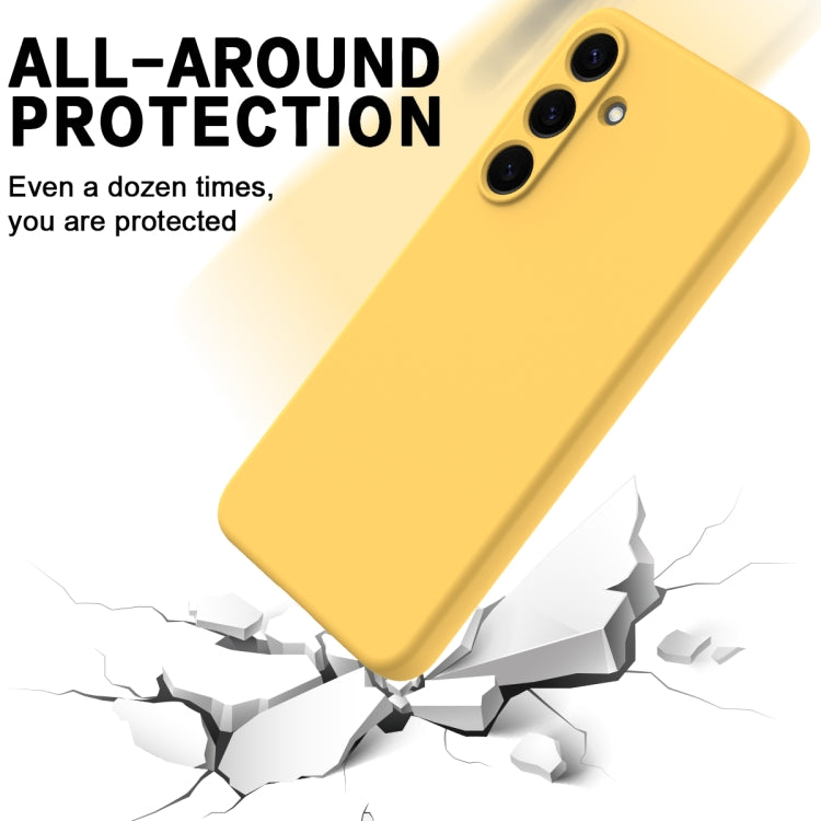 For Samsung Galaxy S25 5G Solid Color Liquid Silicone Dropproof Full Coverage Phone Case