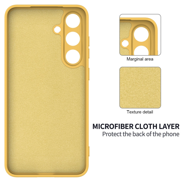 For Samsung Galaxy S25 5G Solid Color Liquid Silicone Dropproof Full Coverage Phone Case