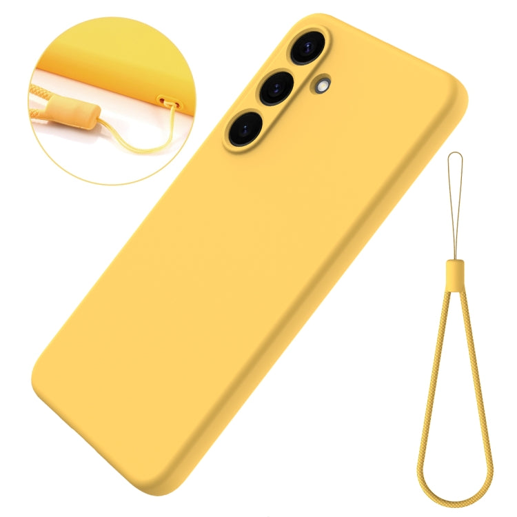 For Samsung Galaxy S25 5G Solid Color Liquid Silicone Dropproof Full Coverage Phone Case