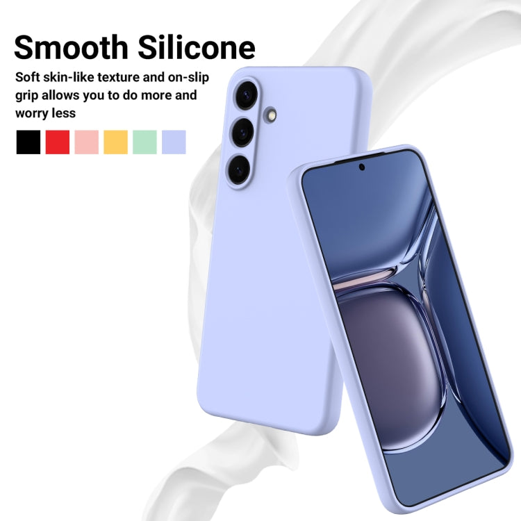 For Samsung Galaxy S25 5G Solid Color Liquid Silicone Dropproof Full Coverage Phone Case