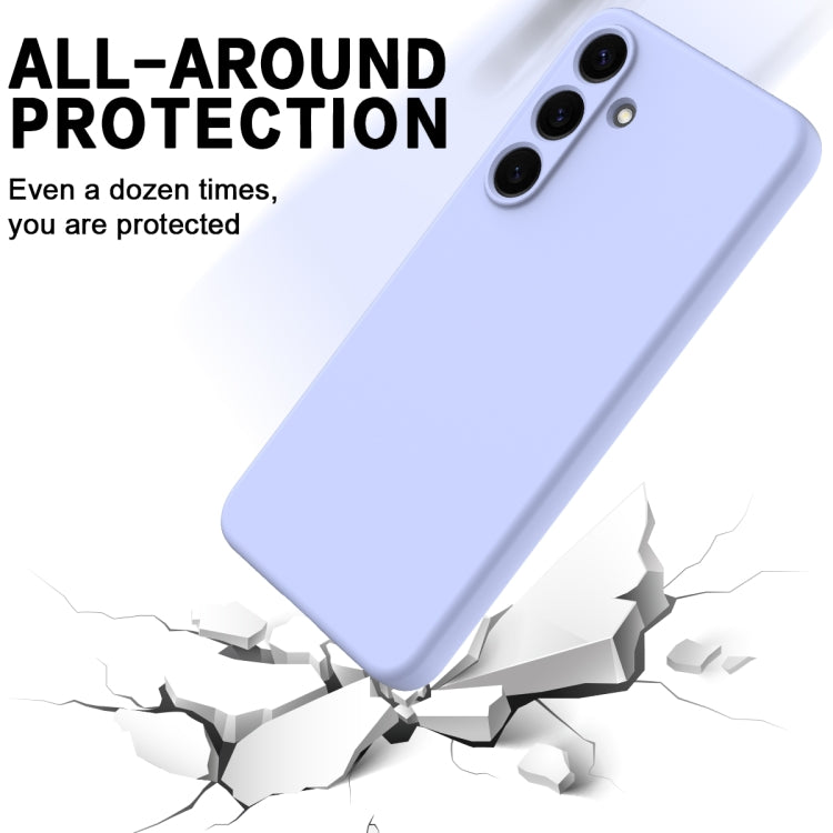 For Samsung Galaxy S25 5G Solid Color Liquid Silicone Dropproof Full Coverage Phone Case