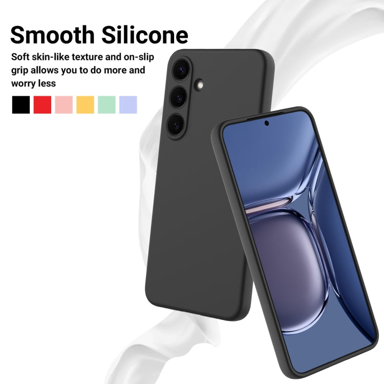 For Samsung Galaxy S25+ 5G Solid Color Liquid Silicone Dropproof Full Coverage Phone Case