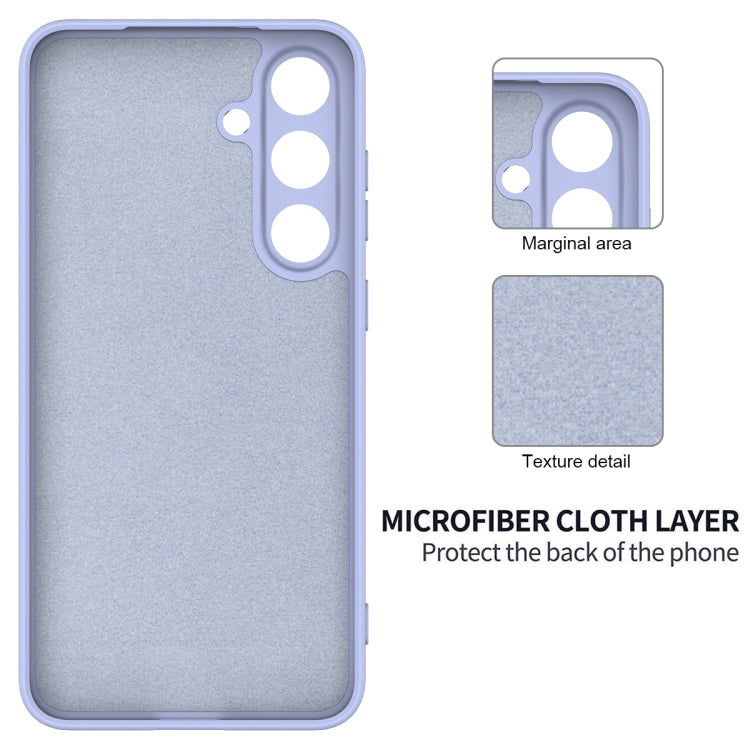 For Samsung Galaxy S25+ 5G Solid Color Liquid Silicone Dropproof Full Coverage Phone Case