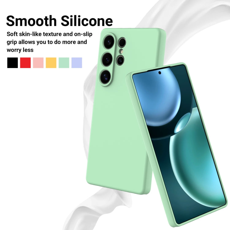 For Samsung Galaxy S25 Ultra Solid Color Liquid Silicone Dropproof Full Coverage Phone Case