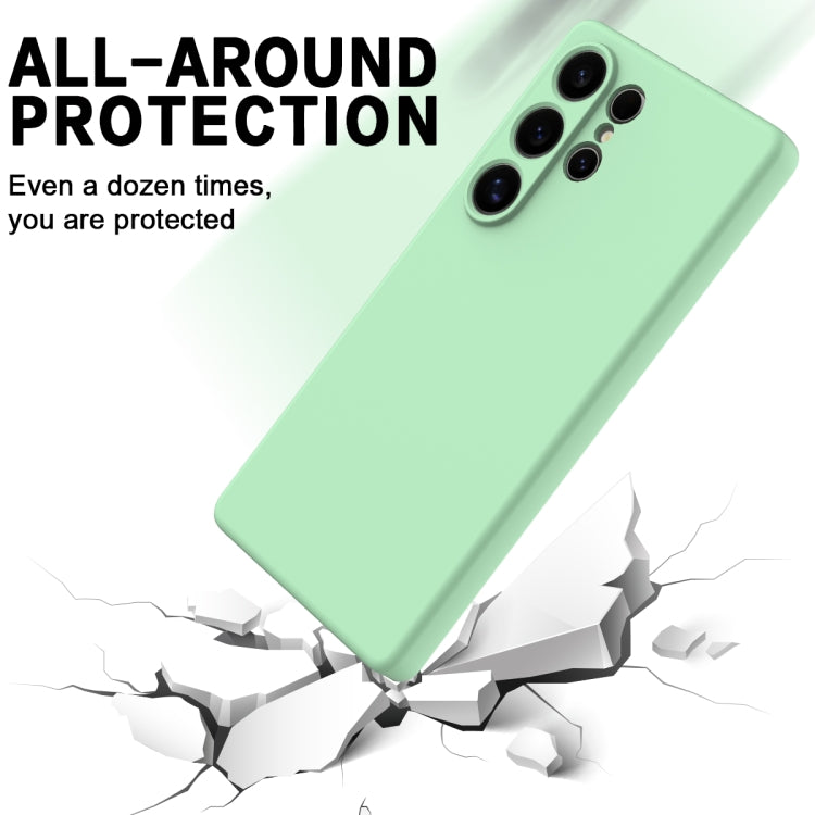 For Samsung Galaxy S25 Ultra Solid Color Liquid Silicone Dropproof Full Coverage Phone Case