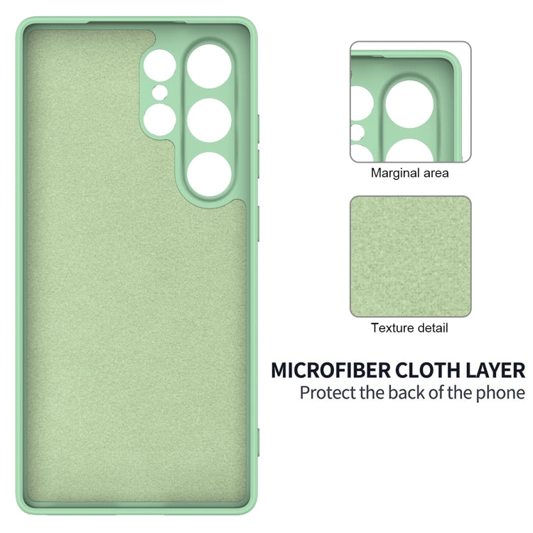 For Samsung Galaxy S25 Ultra Solid Color Liquid Silicone Dropproof Full Coverage Phone Case