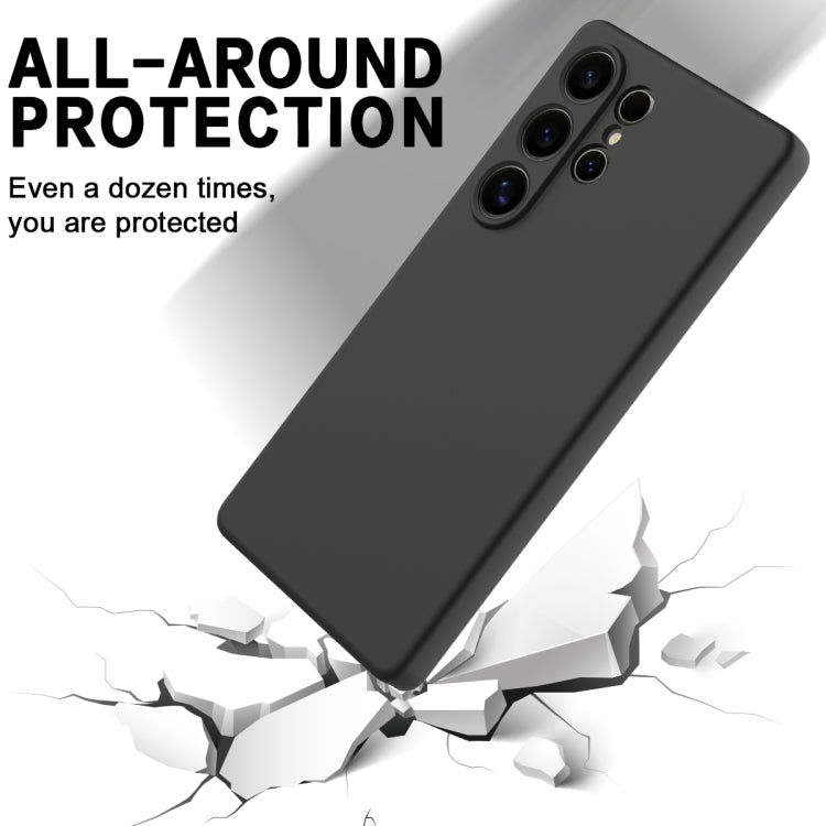 For Samsung Galaxy S25 Ultra Solid Color Liquid Silicone Dropproof Full Coverage Phone Case