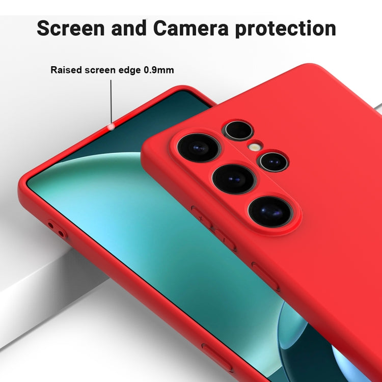 For Samsung Galaxy S25 Ultra Solid Color Liquid Silicone Dropproof Full Coverage Phone Case