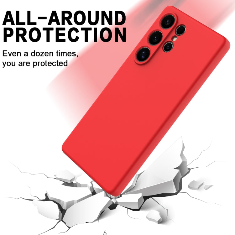 For Samsung Galaxy S25 Ultra Solid Color Liquid Silicone Dropproof Full Coverage Phone Case
