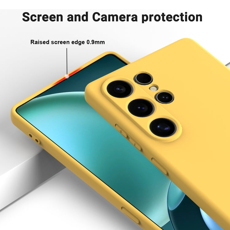 For Samsung Galaxy S25 Ultra Solid Color Liquid Silicone Dropproof Full Coverage Phone Case