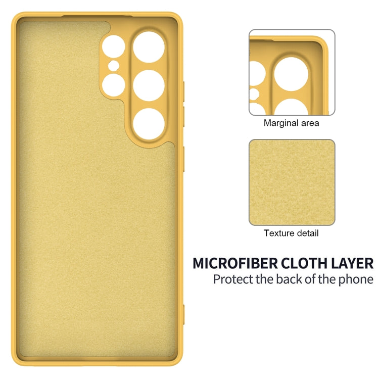 For Samsung Galaxy S25 Ultra Solid Color Liquid Silicone Dropproof Full Coverage Phone Case