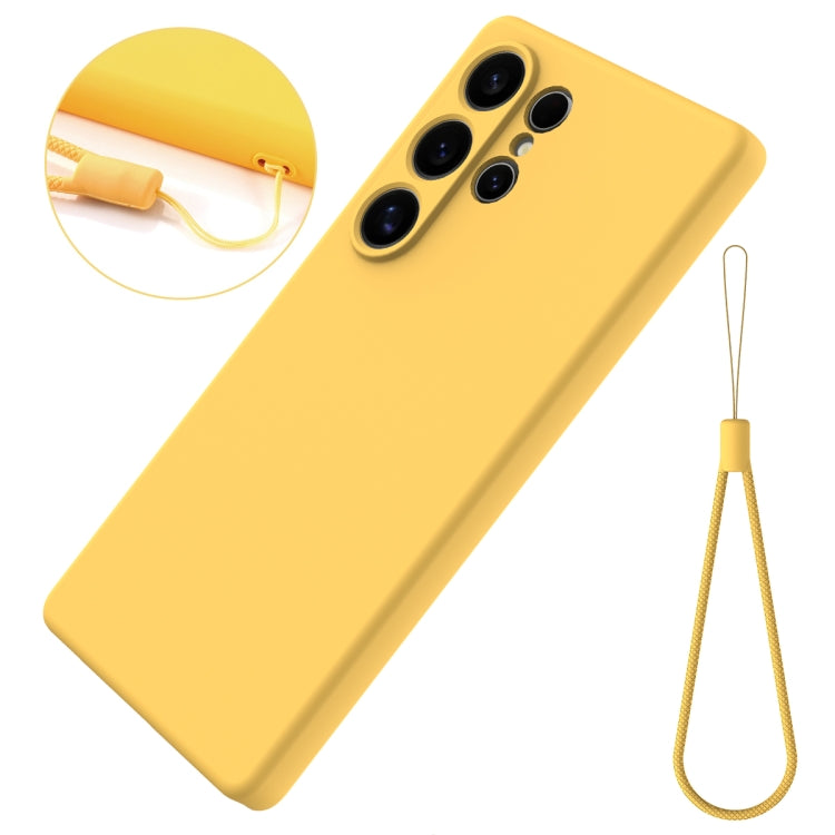 For Samsung Galaxy S25 Ultra Solid Color Liquid Silicone Dropproof Full Coverage Phone Case